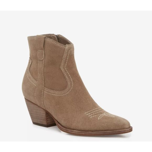 Dolce Vita Shoes - DOLCE VITA Silma Womens Tan Brown Suede Western Style Ankle Boots Sz 7.5